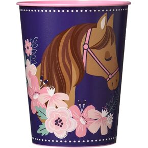 Saddle Up Premium Favor Cup, 16oz. - 1 Count - Premium Horse-Themed Party Accessory, Ideal for Western Events
