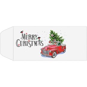 Holiday Bank Envelope for Cash - Christmas Truck - Drive Up Banking 500/box
