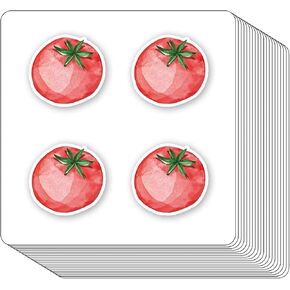 Tomato Food Stickers 1in for Scrapbooking, Arts, Craft, Kids DIY, Calendars Journals 80-Pack
