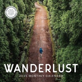 Wanderlust Calendar 2025 | Adventure Travel Wall Calendar 12 Month | 12" x 24" | Marble City Press | World Travelers Boho Inspirational Quotes Calendar
