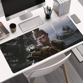 Black Myth Wukong Game Mouse Pad - Large Non-Slip Gaming Mousepad with Stitched Edges, Desk Mat for Laptop, Computer & PC - Wrist Pad for Gamer, Office & Home - 12x32in-A2
