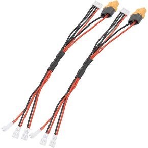 2Pcs Vgoohobby JST-PH2.0 to XT60 Parallel Battery Charging Cable Compatible with Mobula 6 Tinyhawk Ⅱ M6D D6PRO Charger SCX24 RC Car Airplance Boat DIY