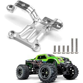 RC Car Steering Bellcrank Support، مجموعة دعم وصلة Bellcranks من الألومنيوم لـ Traxxas 1/5 XMaxx X-Maxx 6S 77076-4 8S 77086-4 RC أجزاء ترقية السيارة (فضي)