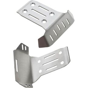 Front Rear Chassis Armor Skid Plate Protecter Guard Upgrades Part for 1/8 Sledge 4WD #95076-4,RC Metal Front Chassis & Rear Chassis Hop Ups (Upgrade Version),Silver