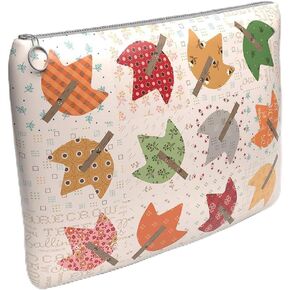 Riley Blake Assortment Of Zipper Bags By Lori Holt For Cosmetics, Sewing Supplies, Craft Projects And More … (Autumn Project Bag), ST-30025