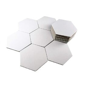 Apostrophe Games Hexagon Board Game Tiles – 20Pcs Large Game Board Pieces Blank Game Board Chits, Same Size as Settlers of Catan – Create Your Own Custom Tiles