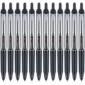 Pilot Precise V5 RT Retractable Liquid Ink Rollerball Pens, Extra Fine Point, 0.5mm, Black Ink, 12 Count