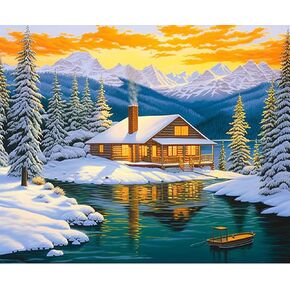 LOMSIOY Diamond Art Painting Kits Tiger for Adults Paint with Diamond Art Animal, Round Full Drill Crystal Rhinestone Crafts Gem Arts for Home Wall Decor 12x16 Inch