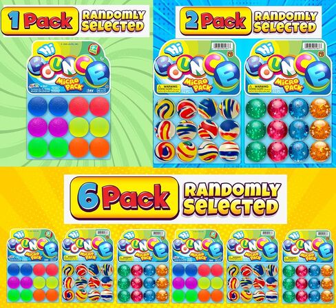 2CHILL Super Hi Bounce Bouncy Balls (12 Balls Assorted Style) JA-RU Small Toys Party Favors Racketball Kids Prize Giveaways Gift Toy Bouncy Balls for Kids Ball Gift Set. 967 in Kuwait