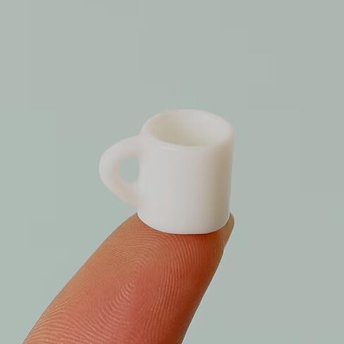 4 قطع بيضاء من أكواب القهوة المصغرة مقاس 1/12 ملحقات تزيين بيت الدمى، إكسسوارات بيت الدمى المصغرة كوب قهوة مصغر (0.6 × 0.4 × 0.5 بوصة) in Kuwait