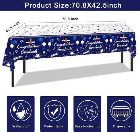 Blue Graduation Decorations Class of 2024 Graduation Party Decorations Blue Silver Graduation Balloons 2024 Congrats Grad Banner Congratulations Graduation Honeycomb Centerpiece Table Decorations in Saudi Arabia