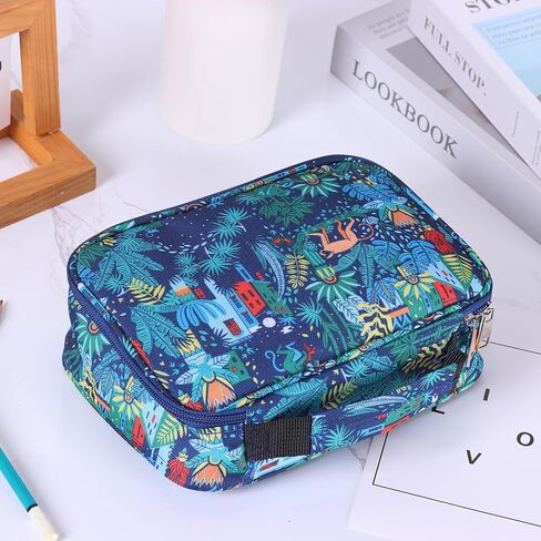 Shulaner 72 Slots Colored Pencil Case with Zipper Closure Large Capacity Oxford Pen Organizer (Monkey) in Kuwait