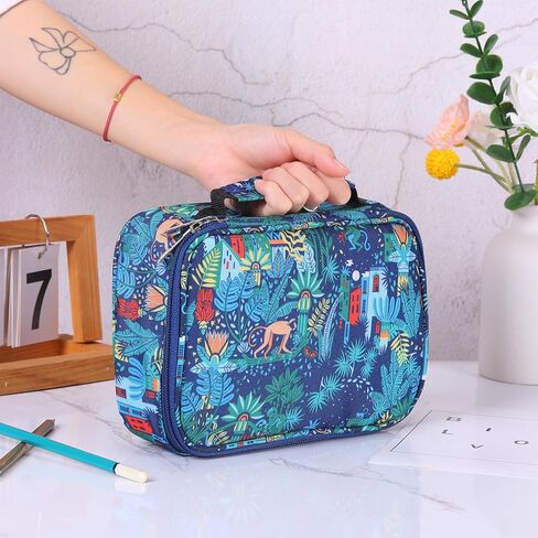 Shulaner 72 Slots Colored Pencil Case with Zipper Closure Large Capacity Oxford Pen Organizer (Monkey) in Kuwait