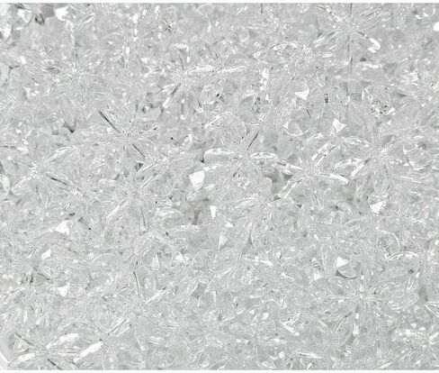 18mm Transparent Acrylic Crystal Clear Starflake Beads 500 Pieces in Kuwait