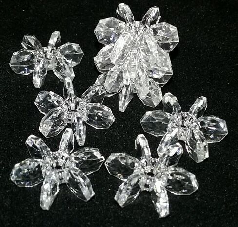 18mm Transparent Acrylic Crystal Clear Starflake Beads 500 Pieces in Kuwait