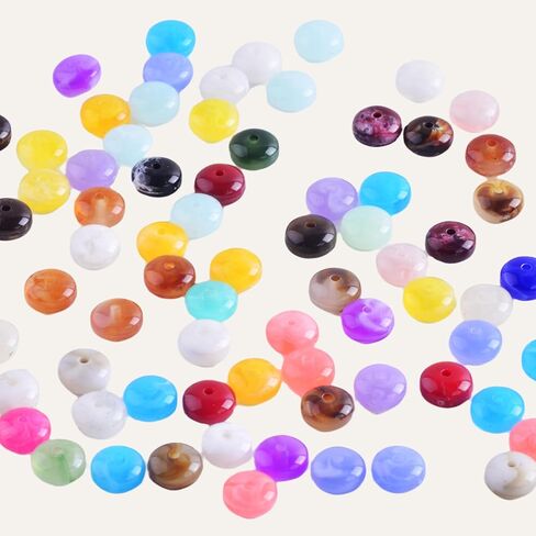 KJML DIY Oval Shaped Beads 300Pcs Acrylic Beads for Jewelry Making Colorful Imitation Gemstone Beads Loose Assorted Beads Bulk for Crafts Bracelets Necklace DIY Charms Earrings in Saudi Arabia
