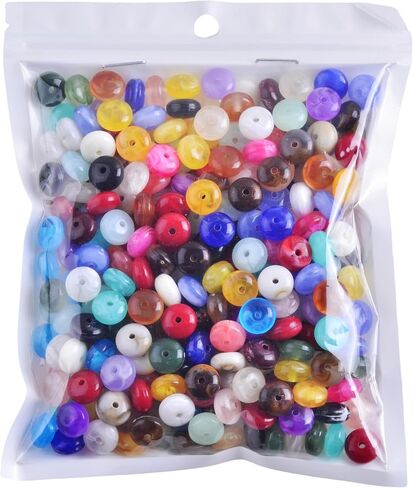 KJML DIY Oval Shaped Beads 300Pcs Acrylic Beads for Jewelry Making Colorful Imitation Gemstone Beads Loose Assorted Beads Bulk for Crafts Bracelets Necklace DIY Charms Earrings in Saudi Arabia
