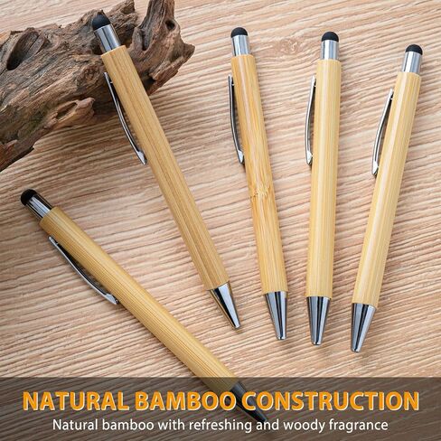 100pcs Bamboo Pens Bulk Wooden Bamboo Pens Engraving Wooden Ballpoint Pen Customizable Gift Pen Bulk in Kuwait