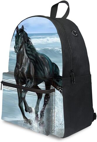 Bookbag School Backpack for Girls Horse Backpacks Elementary 3rd 4th 5th 6th Grade Kids Boys 15.3" Canvas Laptop Bag in Kuwait