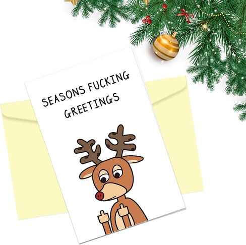 Romantic Christmas Card for Him Boyfriend, Funny Long Distance Holiday Card, More Of You, That's All in Saudi Arabia