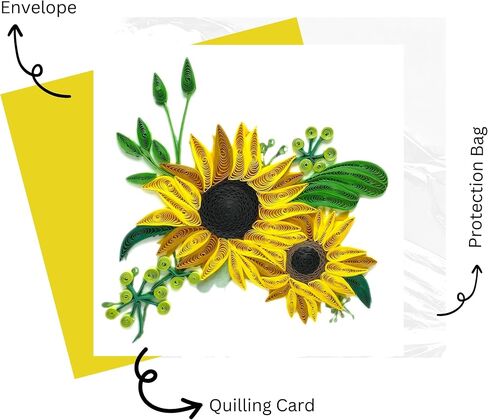 White and Yellow Orchid Card, Flower Quilling Card, Card for All Occasions, Birthday, Thinking Of You, Sympathy For Mom, Women, Daughter, Friend, Boss, Love (Orchid) in Saudi Arabia