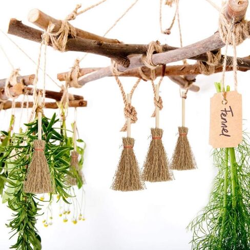 Mini Broom Rope Wizard Broom Halloween Decorative Accessory Hangings Decorations (Red) in Saudi Arabia