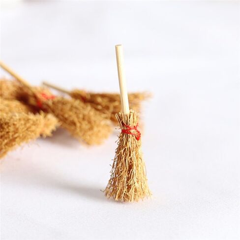 Mini Broom Rope Wizard Broom Halloween Decorative Accessory Hangings Decorations (Red) in Saudi Arabia