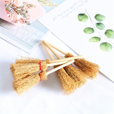 Mini Broom Rope Wizard Broom Halloween Decorative Accessory Hangings Decorations (Red) in Saudi Arabia