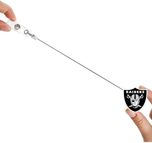 1pcs for Raiders Retractable Badge Reel Holder with ID Clip, for Nurse, Nursing Student, Teacher, Doctor, Medical Assistant, Work, Office in Saudi Arabia