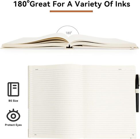 Ospelelf Linen Hardcover Journaling Notebooks for Note Taking, Work and Campus, B5 7.5 x 10'' 300 Pages College Ruled Notebooks for School with Pen Loop and Tabs White Tulip in Saudi Arabia