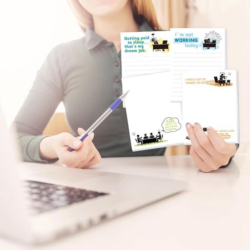 دفاتر ملاحظات مضحكة لزملاء العمل وسادات مذكرة ساخرة مع أقوال جديدة للقيام بقائمة وسادات ملاحظات للعمل المكتبي ومستلزمات الهدايا 4 قطع in Saudi Arabia