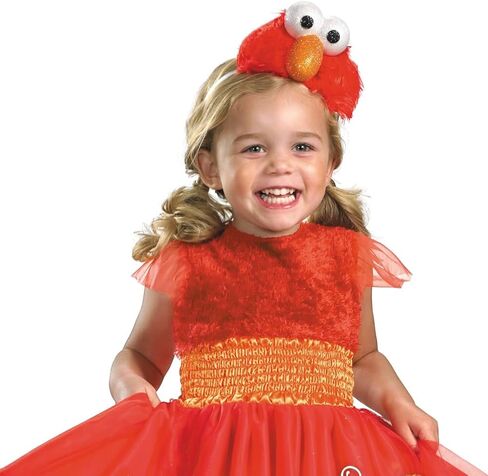 Sesame Street baby-girls Frilly Elmo Costume, Official Elmo Halloween OutfitChildren's Costume in Saudi Arabia