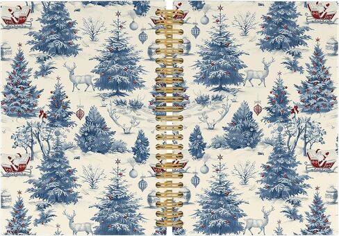 Vintage Merry Christmas Tree Journal Notebook - Retro Rustic Christmas Winter Notebooks College Ruled for Work School, Gifts for Women, Office Supplies, Hardcover Spiral Notebook 5.5"x8.3" in Saudi Arabia