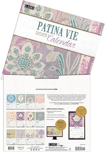 LANG Patina Vie 2025 Wall Calendar (25991002021) in Saudi Arabia