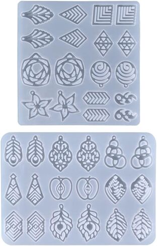Leaf Flowers Earring Resin Molds,Small Silicone Earring Molds for Epoxy Resin,Earring Jewelry Resin Casting Molds for Jewelry Making in Kuwait