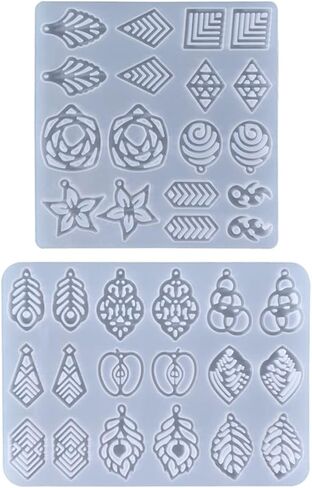 Leaf Flowers Earring Resin Molds,Small Silicone Earring Molds for Epoxy Resin,Earring Jewelry Resin Casting Molds for Jewelry Making in Kuwait