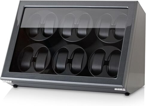 12 ملفاف ساعة للساعات الأوتوماتيكية مع خيار إيقاف المحرك (أبنوسي) in Kuwait