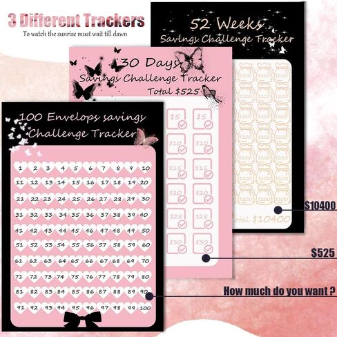 100 Envelopes Money Saving Challenge,Savings Challenges Book with Envelopes，Money Saving Budget A5 Binder with Cash Envelopes for Budgeting，libro de ahorro de dinero de 100-30 - 365 dias 5000 dolares in Kuwait