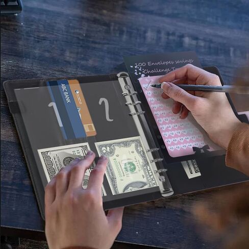 100 Envelopes Money Saving Challenge,Savings Challenges Book with Envelopes，Money Saving Budget A5 Binder with Cash Envelopes for Budgeting，libro de ahorro de dinero de 100-30 - 365 dias 5000 dolares in Kuwait