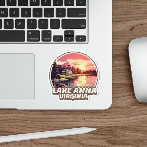 Lake Anna Virginia Sticker Travel Outdoors Decal Vinyl Small Waterproof for Water Bottle Mug Passport Book Scrapbook Notebook Laptop Tumbler Skateboard Computer Phone Size 4" Funny Gift ID44990 in Saudi Arabia