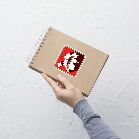 سويسرا ملصق السفر في الهواء الطلق صائق الفينيل الصغيرة للماء لزجاجة المياه القدح جواز السفر كتاب القصاصات دفتر الكمبيوتر المحمول بهلوان لوح التزلج الكمبيوتر الهاتف حجم 4 "هدية مضحكة ID44990 in Saudi Arabia