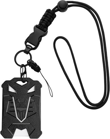 SAVORI Badge Holder with Heavy Duty Breakaway Lanyard, Durable ID Card Holder with Quick Release Metal Clip & Key Ring (Card Holder with Lanyard) in Saudi Arabia