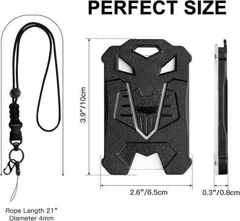 SAVORI Badge Holder with Heavy Duty Breakaway Lanyard, Durable ID Card Holder with Quick Release Metal Clip & Key Ring (Card Holder with Lanyard) in Saudi Arabia