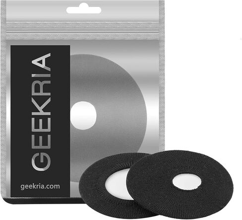 Geekria 2 Pairs Knit Fabric Headphones Ear Covers, Washable & Stretchable Sanitary Earcup Protectors for On-Ear Headset Ear Pads, Sweat Cover for Warm & Comfort (S/Grey) in Saudi Arabia