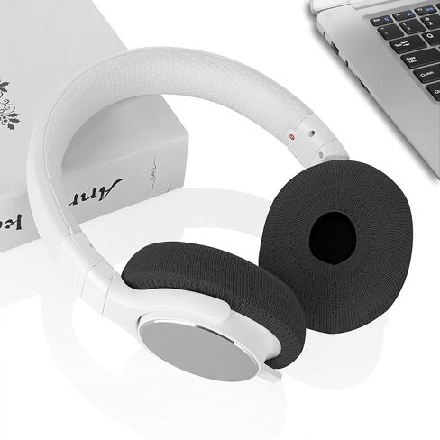 Geekria 2 Pairs Knit Fabric Headphones Ear Covers, Washable & Stretchable Sanitary Earcup Protectors for On-Ear Headset Ear Pads, Sweat Cover for Warm & Comfort (S/Grey) in Saudi Arabia