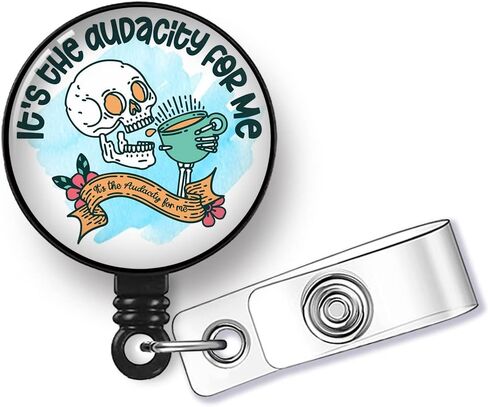 Hafhue It's The Audacity for Me Retractable Badge Reel with Alligator Clip, Funny Chrismas Badge Reel Gift for Nurse Doctor Radiology X-Ray Orthopedics Office Worker Boss Colleague in Kuwait