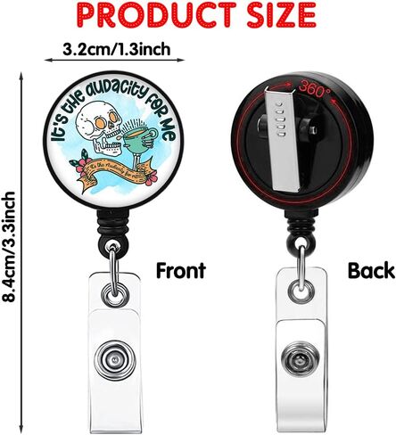 Hafhue It's The Audacity for Me Retractable Badge Reel with Alligator Clip, Funny Chrismas Badge Reel Gift for Nurse Doctor Radiology X-Ray Orthopedics Office Worker Boss Colleague in Kuwait