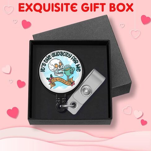 Hafhue It's The Audacity for Me Retractable Badge Reel with Alligator Clip, Funny Chrismas Badge Reel Gift for Nurse Doctor Radiology X-Ray Orthopedics Office Worker Boss Colleague in Kuwait