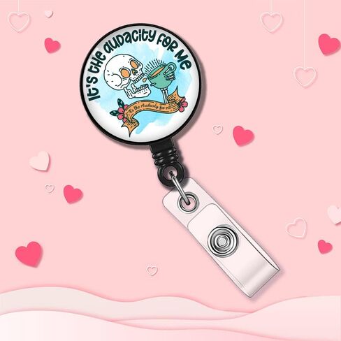 Hafhue It's The Audacity for Me Retractable Badge Reel with Alligator Clip, Funny Chrismas Badge Reel Gift for Nurse Doctor Radiology X-Ray Orthopedics Office Worker Boss Colleague in Kuwait