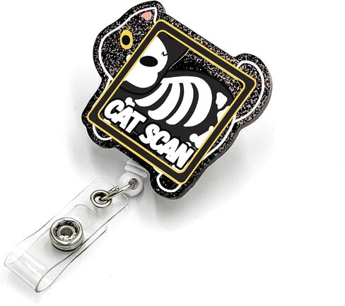 Badge Reel Retractable with Alligator Clip Interesting Spaceship Badge Holder Acrylic Name Badge Accessories Suitable for Hospital Nurses School Teachers Students Office Women Men in Saudi Arabia